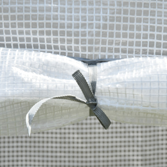 Greenhouse with Sturdy Steel Frame and PE Cover - 100x50x150cm with Roll-up Door for Effective Ventilation - Ideal for Backyard, Balcony, and Garden Growing Environments