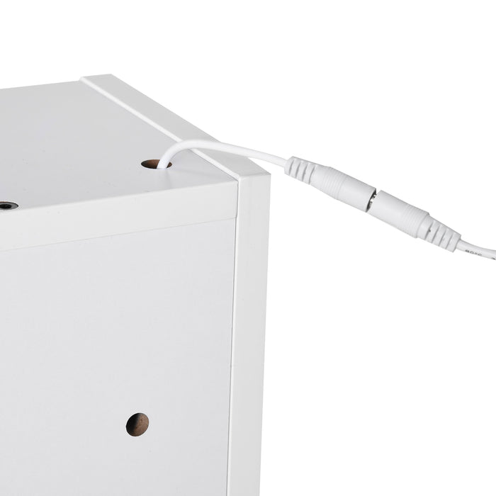 Wall-Mounted LED Illuminated Bathroom Cabinet - Dimmable Touch Switch, 4 Open Shelves Storage Organizer - Space-Saving Solution for Modern Home Decor