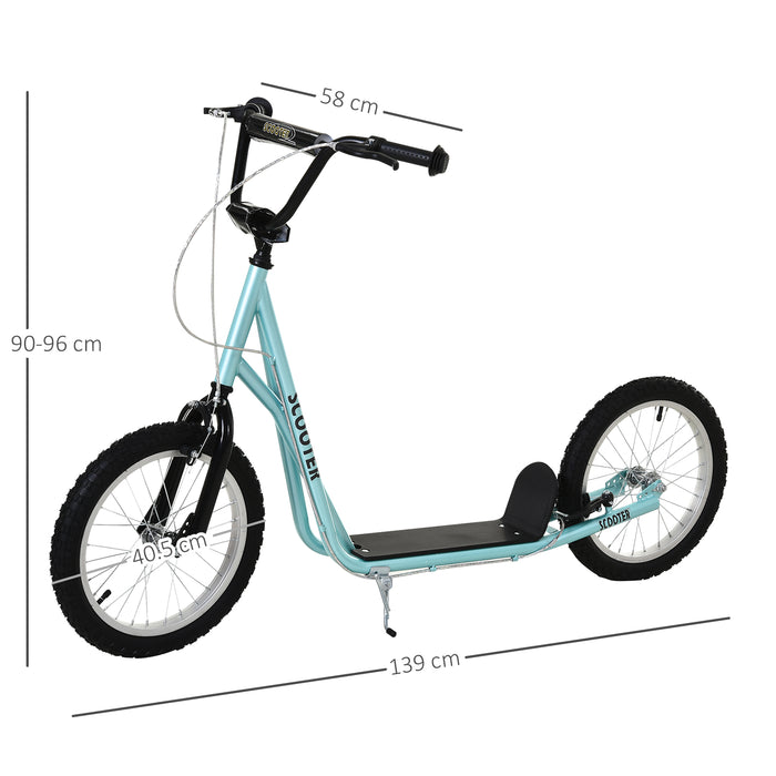 Kids Kick Scooter with Steel Frame - Adjustable Height, Durable Design in Blue - Perfect for Growing Children and Outdoor Fun