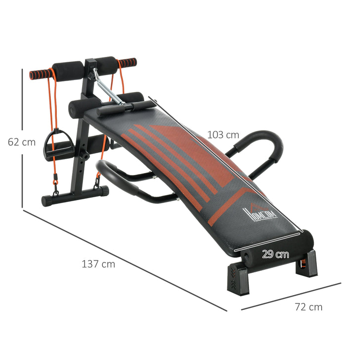 Adjustable Multifunctional Sit Up Bench with Headrest - Ab Exercise Utility Board for Full-Body Workout - Ideal for Home, Office, and Gym Fitness Enthusiasts