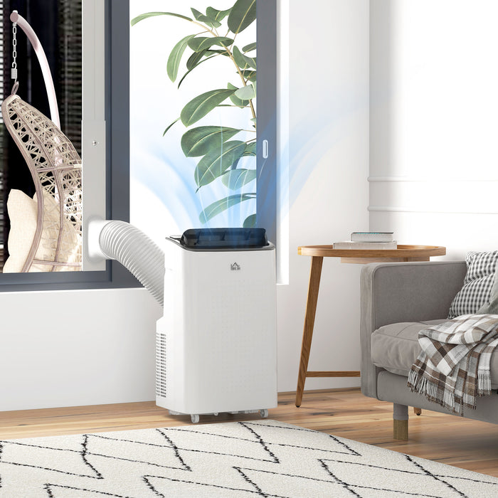 12,000 BTU Portable Air Conditioning Unit - Smart WiFi-Enabled Cooling for Rooms Up to 26m² with Dehumidifier & Fan - Includes Convenient 24-Hour Timer Function for Home Comfort