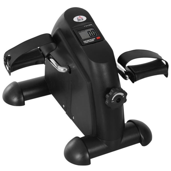 Compact LCD Display Mini Exercise Bike for Fitness - 9W x 40D x 31H cm, Sleek Black - Ideal for Small Space Workouts and Rehabilitation