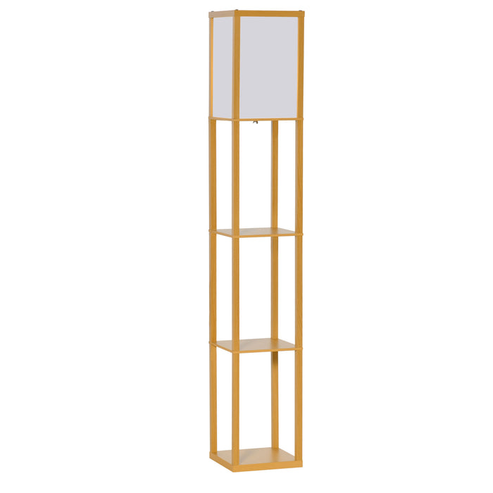 4-Tier Floor Lamp with Shelves - Stylish Reading Light and Storage Solution - Perfect for Living Room, Office, or Dorm Decor