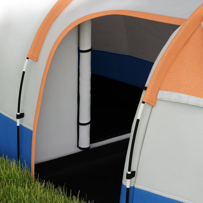 Large Tunnel Camping Tent with Bedroom & Living Space - 2000mm Waterproof & Portable Design for 2-3 People - Ideal for Family Camping and Outdoor Adventures