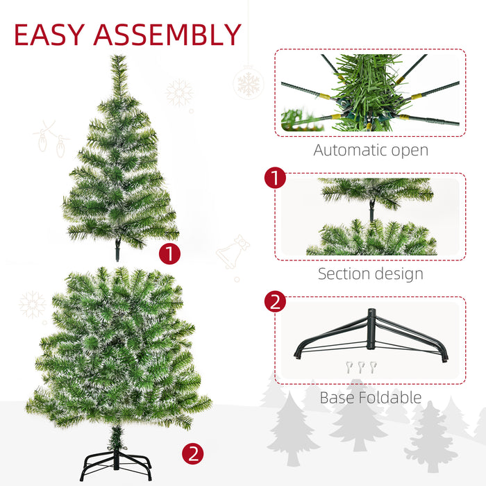 1.5M Green Artificial Christmas Tree - Easy Assembly Holiday Decor with Stand - Perfect for Festive Home Decoration