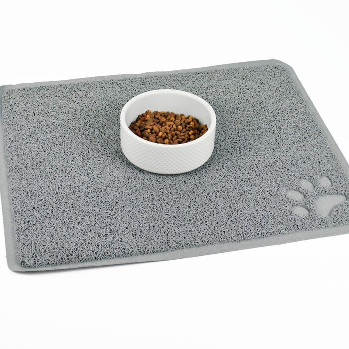 Cat Feeding Station Mat - Extra-Large, Non-Slip, Waterproof Pet Placemat - Ideal for Messy Eaters and Multiple Cat Households