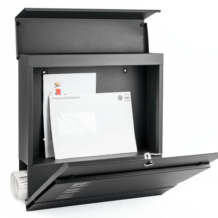 Extra-Large Capacity Mailbox - Sturdy Square-Shaped Outdoor Postal Box - Ideal for High-Volume Mail and Package Delivery
