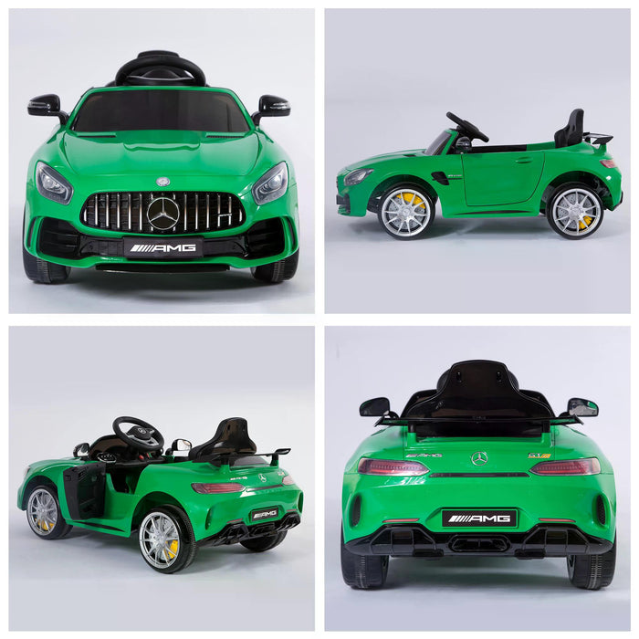 12V Battery-Powered Kids GTR Electric Ride-On Car - Dual Motors, Parental Remote Control, Music, Lights, MP3 Player - Perfect for 3 to 5-Year-Olds, Energetic Green Finish