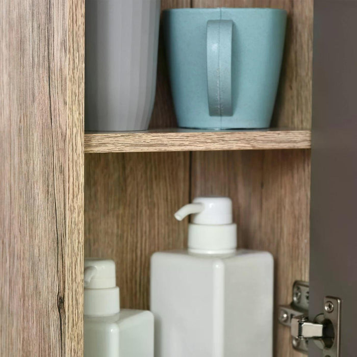 Wall Mounted Bathroom Cabinet with Mirror - MDF Construction, Storage Solution - Ideal for Organizing Toiletries and Enhancing Room Decor