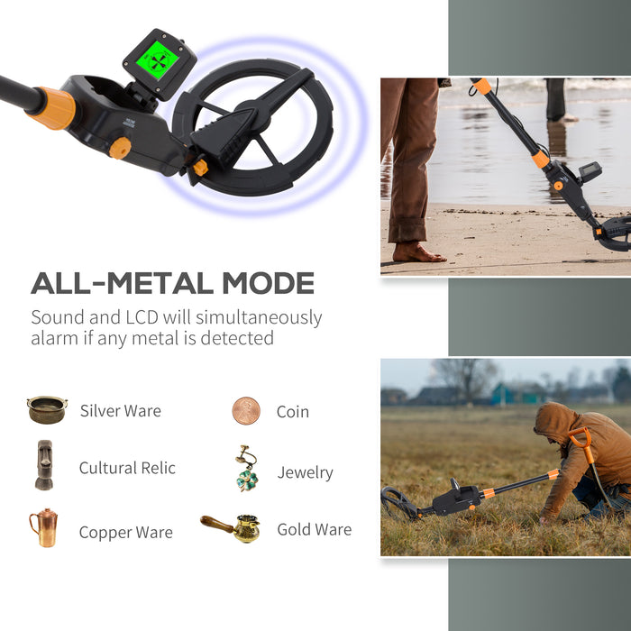Metal Detector with LCD Display - Underground Gold & Coin Searcher, Jewelry & Treasure Hunter - Perfect for Juniors and Beginners