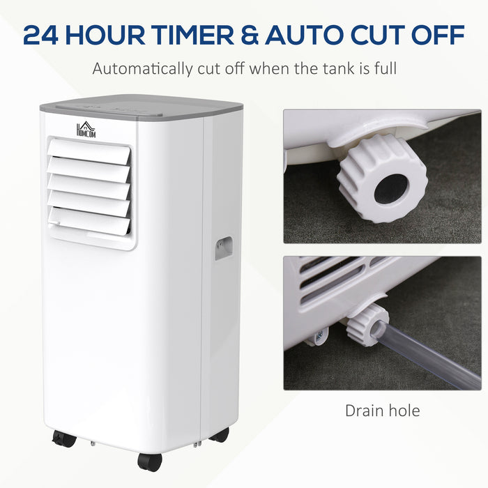 5000 BTU 4-in-1 Portable Air Conditioner - Cooling, Dehumidifying, Ventilating Functions with Fan - Includes Remote, LED Display, 24h Timer, Auto Shut-Down, Ideal for Small Rooms