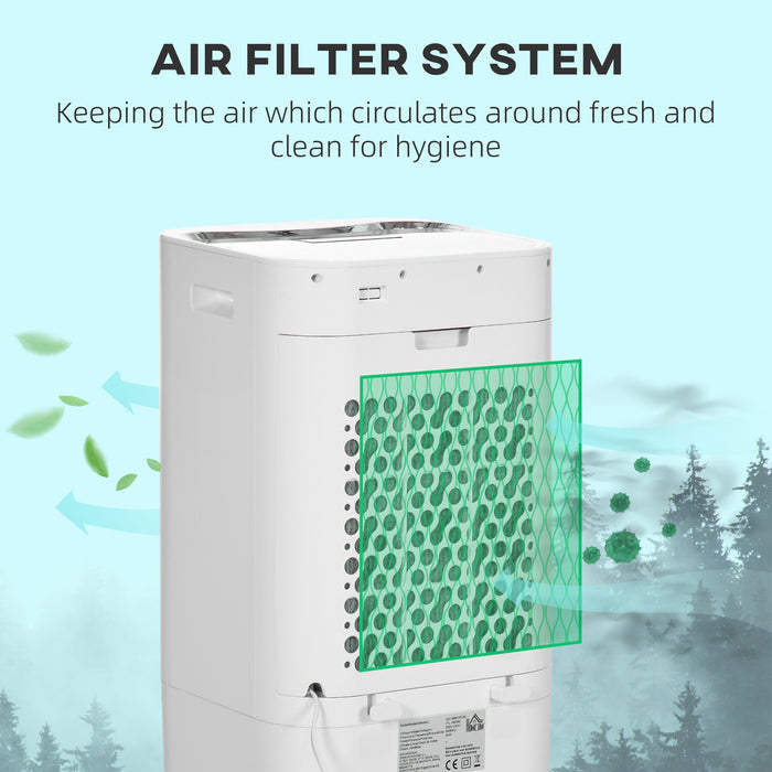 Mobile Air Cooler with 15L Water Tank - Oscillating Cooling Fan and Humidifier with Remote Control - Ideal for Home and Office Use with Timer Function