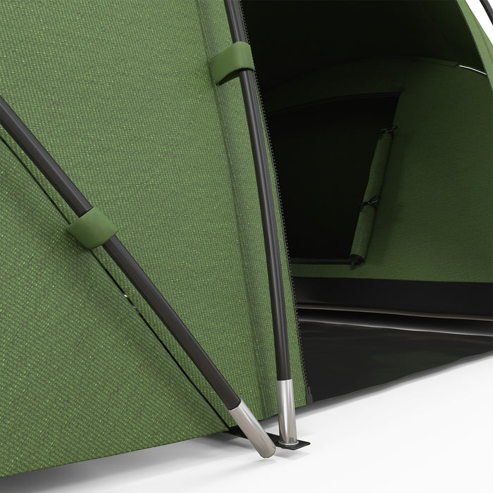 Camping Tent for 4-6 People - Dual Bedroom, UV-Protected Sun Shelter Tunnel Design - Ideal for Family Hiking and Outdoor Adventures