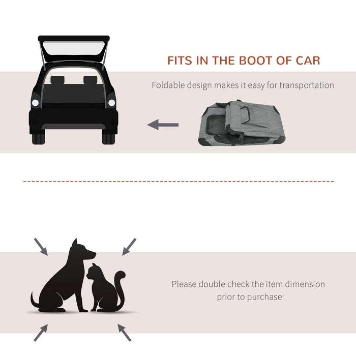 Oxford Fabric Folding Pet Carrier Bag - Durable, Portable Travel Tote for Cats and Dogs - Ideal for Airplane, Car Travel or Vet Visits