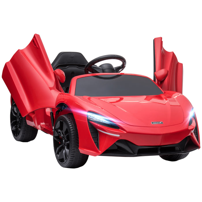 McLaren Kids Electric Ride-On Car with Butterfly Doors - 12V Battery-Powered Vehicle, Remote Control, Horn, Headlights, MP3 Player - Ideal for Young Drivers and Car Enthusiasts
