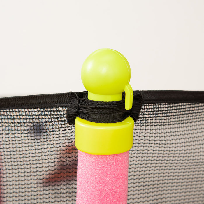 63-Inch Pink Kids Trampoline with Safety Enclosure Net - Mini Indoor/Outdoor Bouncer for Children - Ideal for Toddlers & Kids Aged 3-10 Years