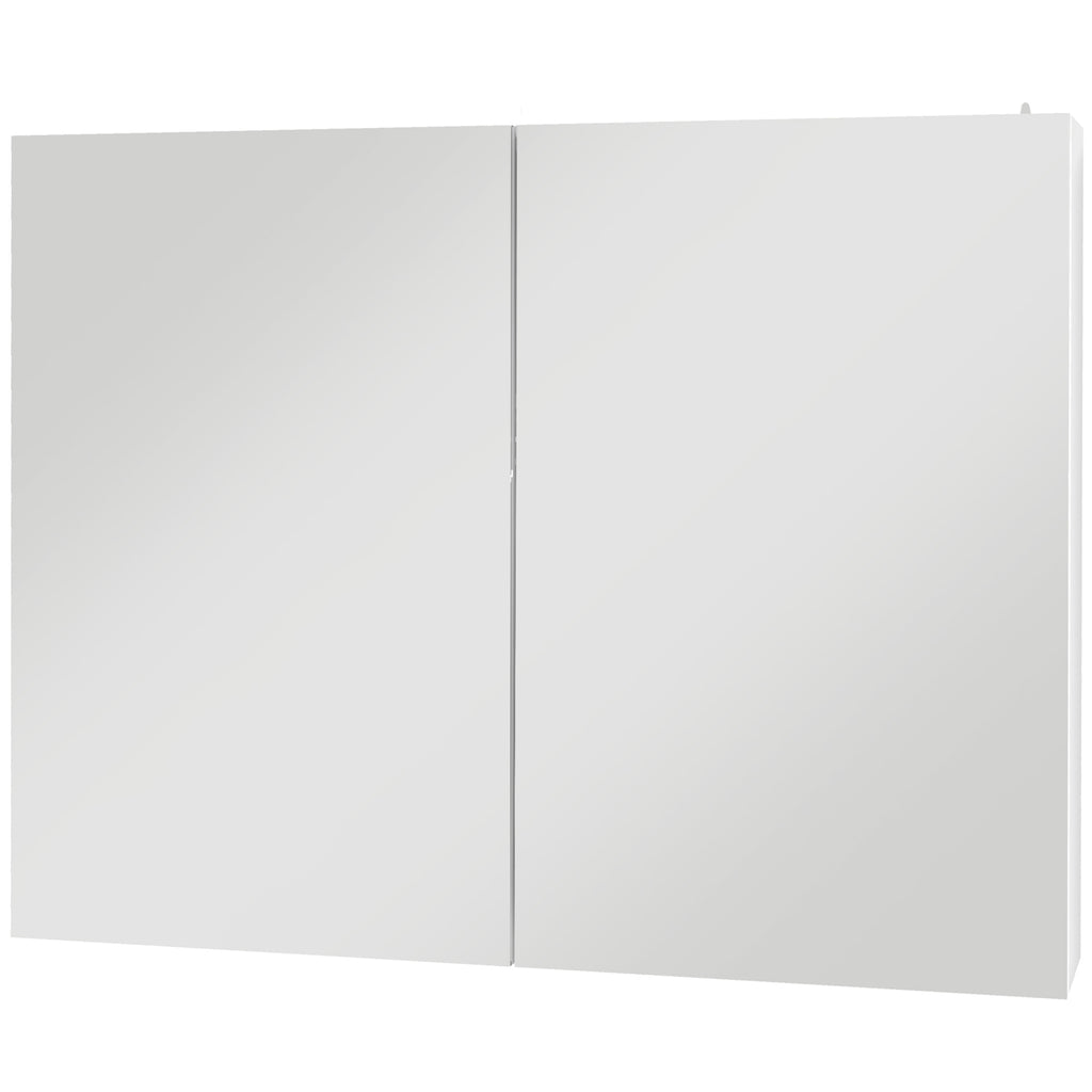 Bathroom Illuminated Mirror Cabinet - White Storage Cupboard with USB Charging & Adjustable Shelf - Ideal for Organizing & Enhancing Small Bath Spaces