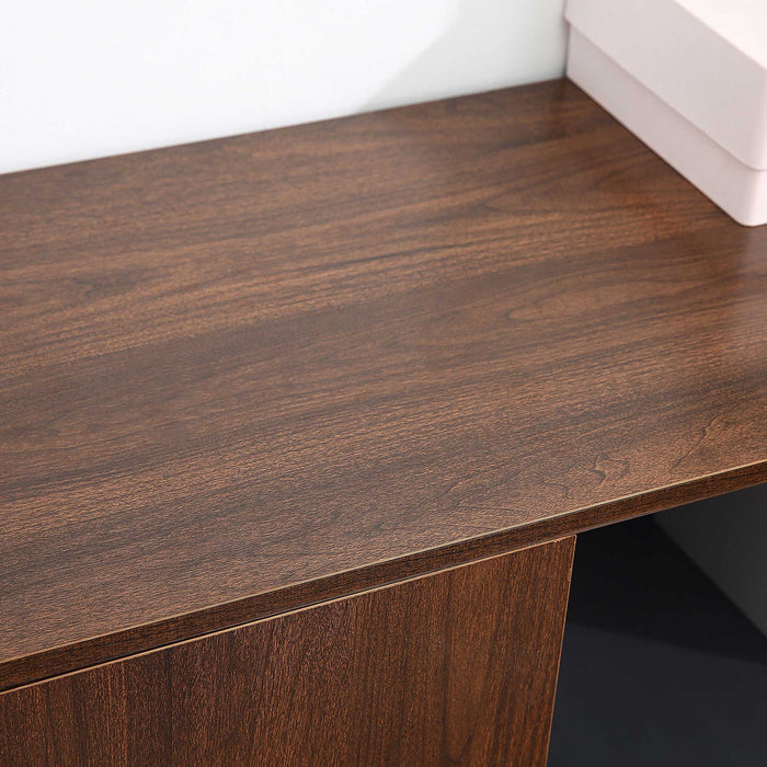 Mobile File Cabinet on Wheels - Legal & Letter-Sized Filing System with Printer Stand - Wooden Storage Solution for Home Office Organization