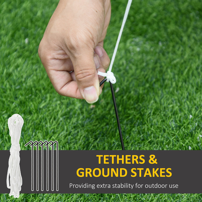 Inflatable 2.5m Christmas Penguin with Candy Cane - LED-Lit Blow-Up Yard Decor - Perfect for Holiday Outdoor Display