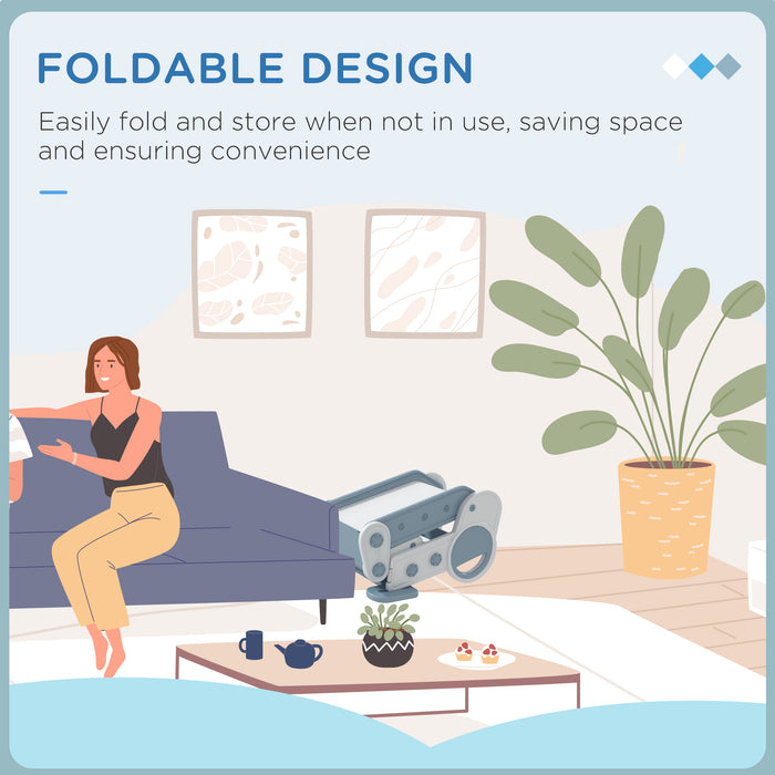 Foldable Children's Slide - Indoor Freestanding Play Structure for Toddlers, Grey - Safe & Fun Sliding for Ages 1.5-3 Years