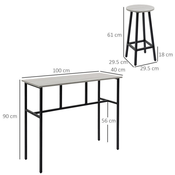 6-Piece Bar Table Set with Stools - Dual Breakfast/Counter Height Dining Tables for Kitchen or Living Room - Perfect for Small Spaces & Entertaining Guests