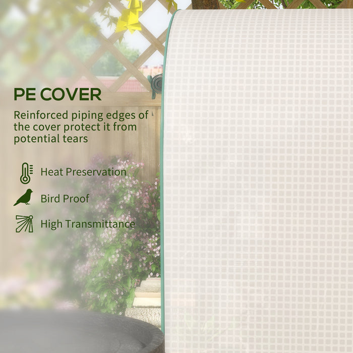 Mini Greenhouse with Storage Shelves - Durable Metal Frame & Roll-Up Zippered Door, 80x49x160 cm, PE Cover - Ideal for Outdoor Gardening and Plant Protection