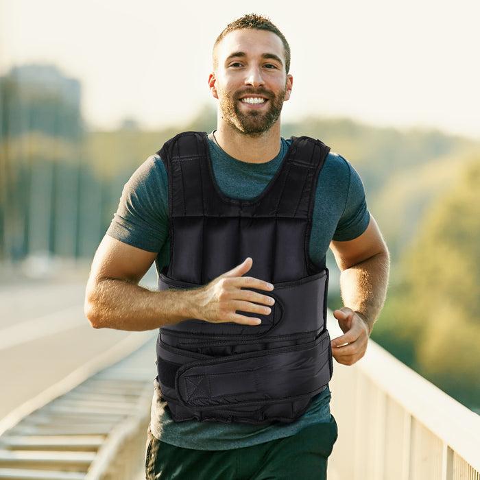 Adjustable 15kg Metal Sand Weight Vest - Durable Training Gear for Fitness Enthusiasts - Ideal for Resistance Workouts and Strength Training