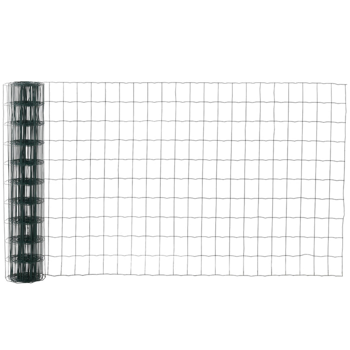 1m x 10m PVC Coated Chicken Wire Mesh - Durable Welded Garden Fence Roll for Poultry Netting - Ideal for Rabbits and Other Small Animals