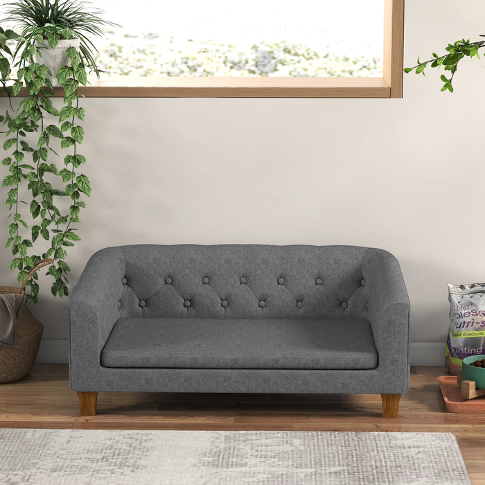 Elevated Pet Couch with Soft Cushion - Comfy Dog Sofa Bed for Small to Medium Breeds, Removable & Washable Cover, Non-Slip Base - Ideal Resting Spot for Your Canine Friend
