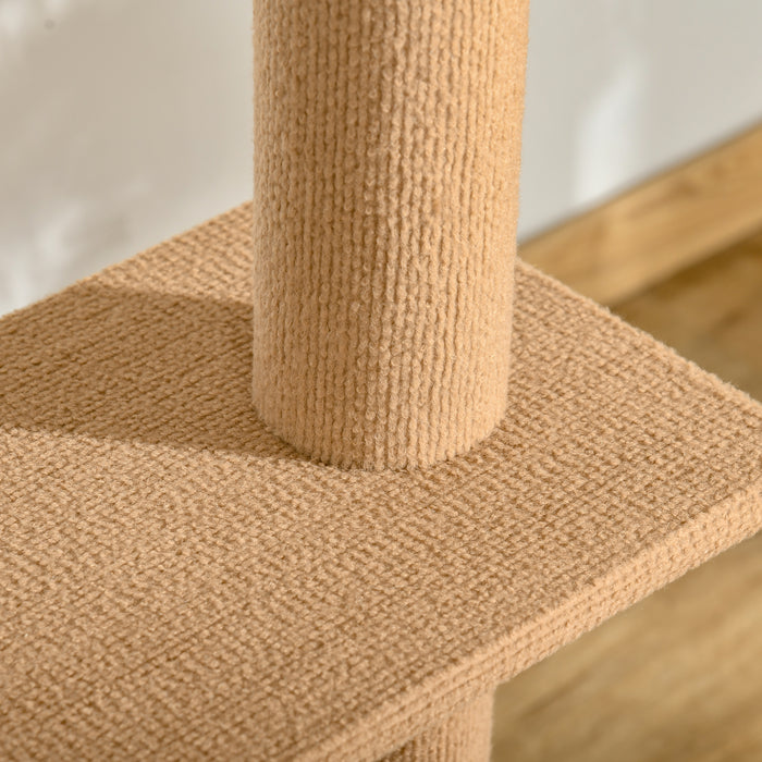 260cm Multi-Level Floor To Ceiling Cat Tree - Flannel-Covered Perches, Sleep & Play Tower for Kittens - Pet-Friendly Indoor Activity Structure