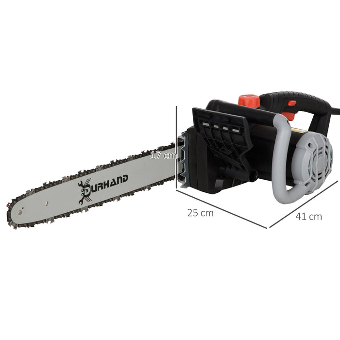 1600W Electric Chainsaw with Dual Safety Brake - Tool-Free Chain Adjustment, 40cm Bar, Auto-Oiling - Ideal for Woodcutting Tasks & DIY Projects