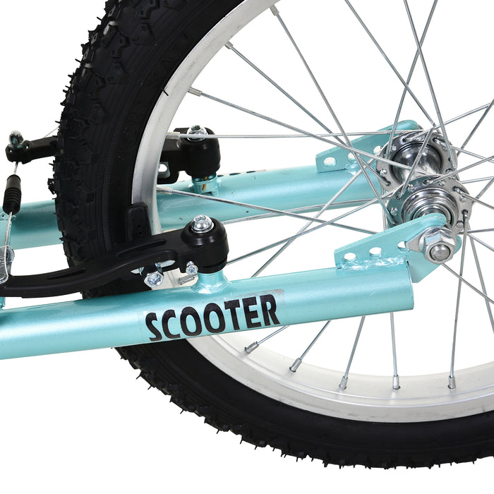 Kids Kick Scooter with Steel Frame - Adjustable Height, Durable Design in Blue - Perfect for Growing Children and Outdoor Fun