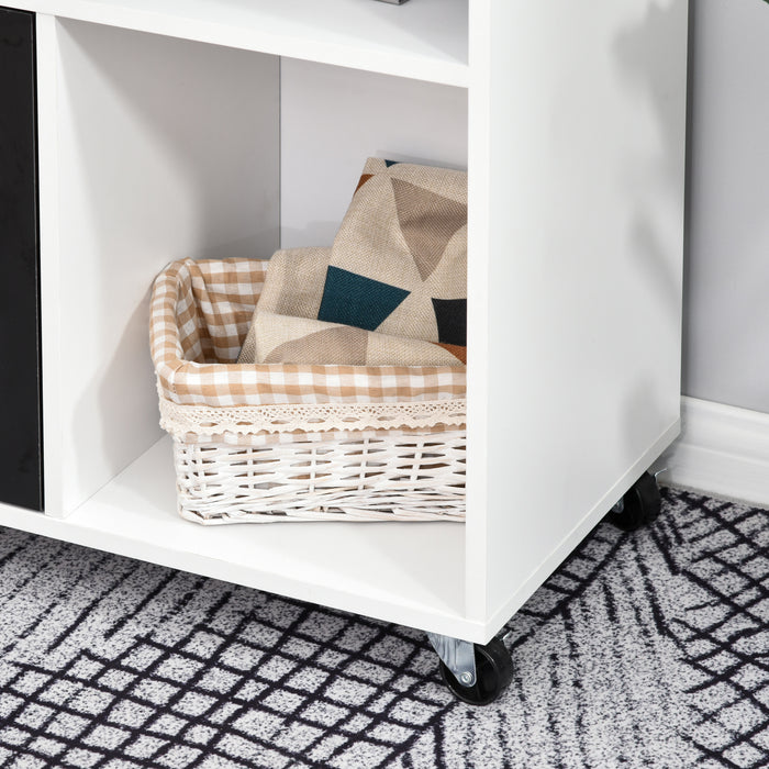 Lateral Mobile File Cabinet with Lockable Drawer - Home Office Storage Organizer and Printer Stand with Open Shelves - Secure Document Keeping for Professionals