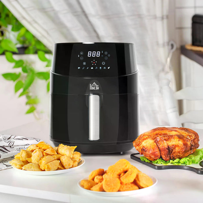 Digital Air Fryer 4.5L 1500W - Touchscreen Display, Rapid Air Technology, Temperature Control, Built-In Timer, Easy Clean Nonstick Basket - Healthy Cooking for Family