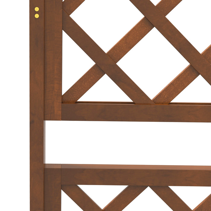 Wooden Trellis Planter Box - Elevated Gardening Bed for Vegetables, Herbs, and Flowers - Perfect for Outdoor Planting and Home Garden Decor
