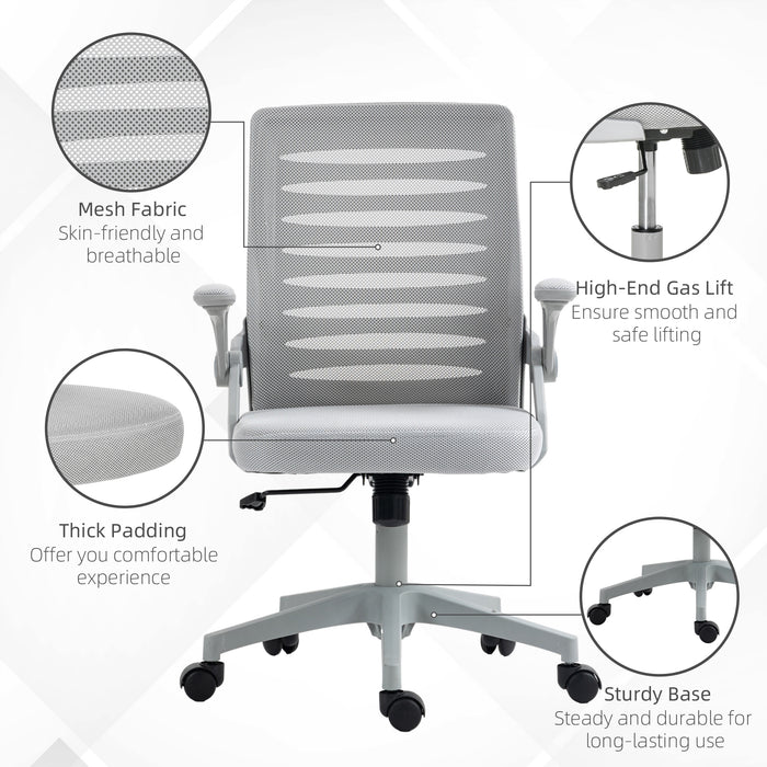 Ergonomic Mesh Swivel Chair with Lumbar Support - Comfortable Task Computer Chair for Home Office - Ideal for Work-From-Home Professionals & Students