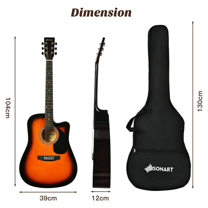 Classic Acoustic - Guitar Bundle Including Guitar and Various Accessories - Designed for Beginners and Music Lovers
