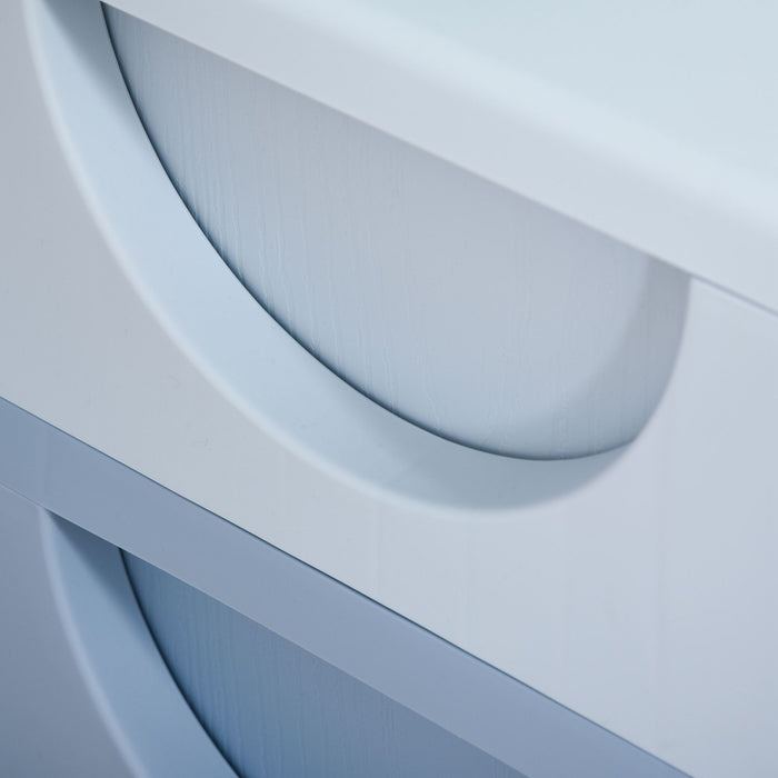 3-Tier Kids Storage Dresser - Vertical Chest with Drawers, Toy Organizer Tower - Ideal for Nursery, Playroom, and Kindergarten Spaces in Blue