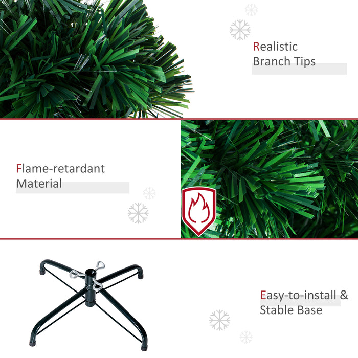 4ft Pre-Lit Artificial Christmas Tree with Snowflake Lights - 120cm Festive Green Holiday Decor - Ideal for Small Spaces & Celebrations