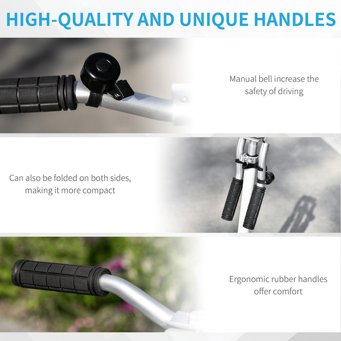 Adjustable Kick Scooter with 200mm Wheels - Foldable Design, Shock Absorbing & Foot Brake Features - Ideal for Teens & Adults Over 14 Years