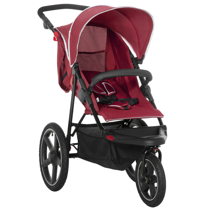 Foldable Tri-Wheel Baby Carriage - Sunshade Canopy & Spacious Undercarriage Basket - Ideal for On-The-Go Parents with Infants