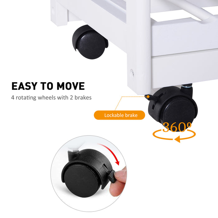 Kitchen Island Trolley Cart with Wine Rack - Rolling Storage Unit with Drawers, Shelves, and Basket on Wheels - Versatile Organizer for Home Chefs and Entertaining