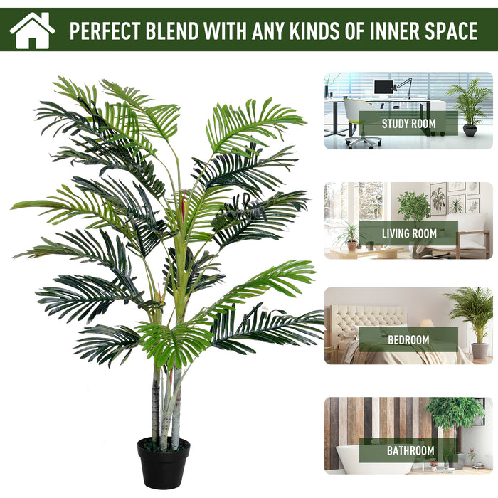 Artificial Palm Tree - 150cm Decorative Faux Greenery with Lush Leaves - Tropical Ambience for Home or Office Decor