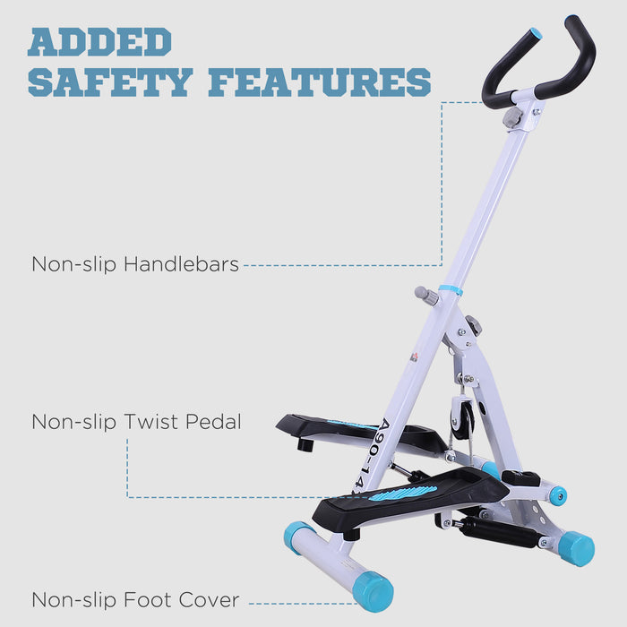 Stepper with Handle and Hand Grips - Cardio Workout Fitness Machine for Aerobic Exercise - Ideal for Home Gym Fitness Enthusiasts