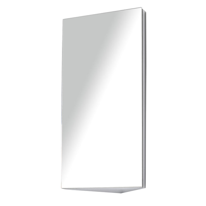 Stainless Steel Corner Mirror Cabinet - Wall-Mounted Bathroom Cupboard with Single Door, 300mm Width - Space-Saving Storage for Small Bathrooms