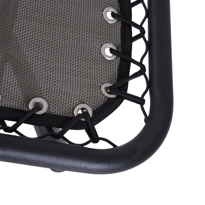Zero Gravity Outdoor Recliner Chair with Head Pillow - Folding & Reclining Sun Lounger for Patio, Deck, and Garden - Ideal for Camping & Relaxation, Grey
