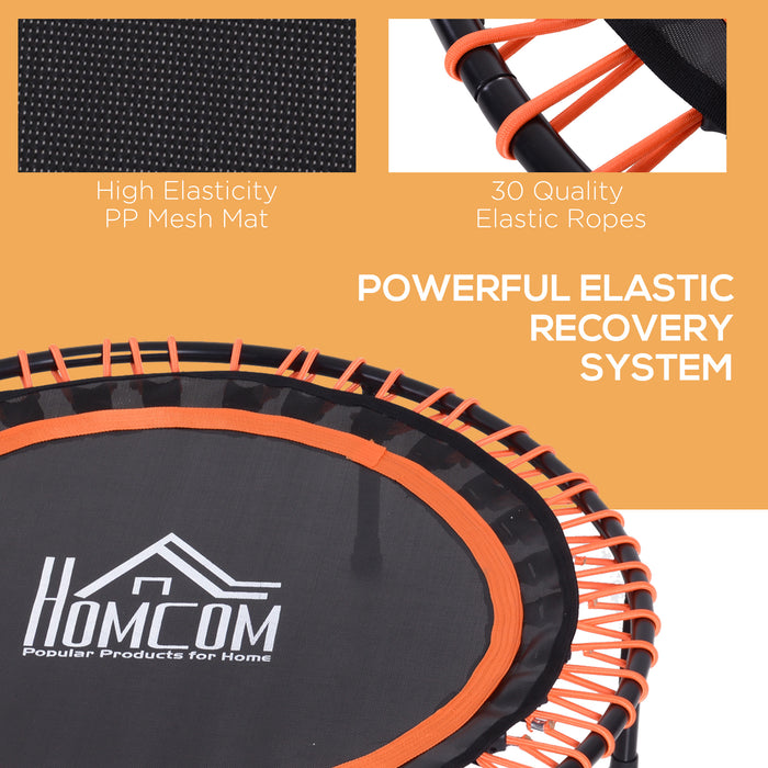 Mini Round Trampoline - Aerobic Bungee Rebounder for Fitness Jumps - Perfect Home Exercise Equipment for Adults & Kids