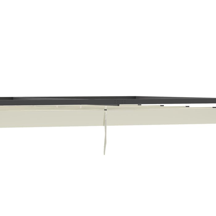 Outdoor Pergola with Retractable Canopy - 4m Wall-Mounted Gazebo for Patio Shelter - Sun Shade and Elegant Entertaining Space in Beige