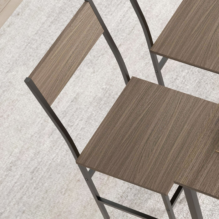 Modern Four-Piece Dining Set - Includes Spacious Table, Comfortable Chairs and Cozy Bench - Ideal for Family Meals and Gatherings