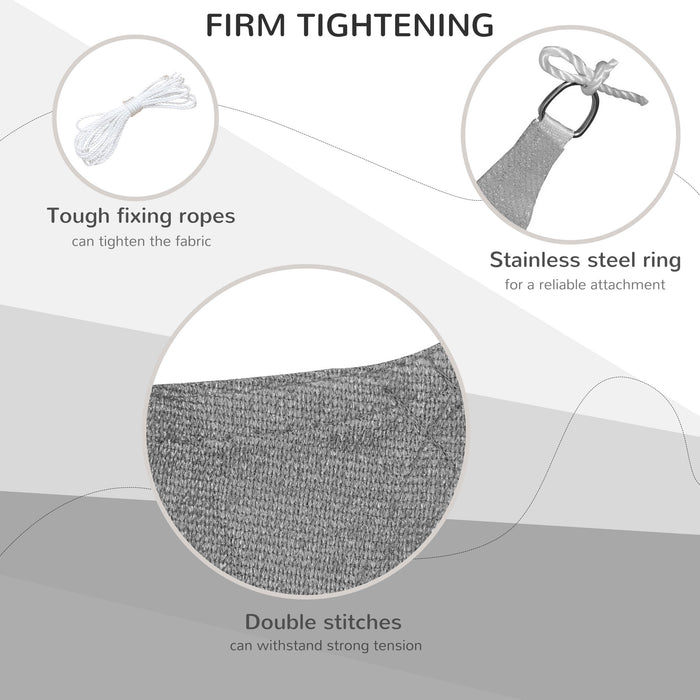 Sun Shade Sail - 5x4m Rectangle UV Protective Outdoor Canopy with Mounting Ropes, Charcoal Grey - Ideal for Garden, Patio, and Party Sunscreen Awning